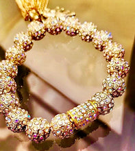 Load image into Gallery viewer, Pure Glam: Heavyweight Muti-Colored Blinged Out Pastel Bracelet w/ Elephant Charm