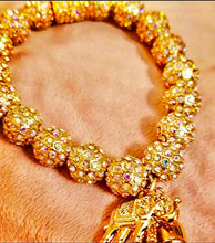 Load image into Gallery viewer, Pure Glam: Heavyweight Muti-Colored Blinged Out Pastel Bracelet w/ Elephant Charm