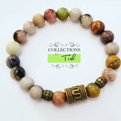 Chinese Jasper Gemstones Bracelet