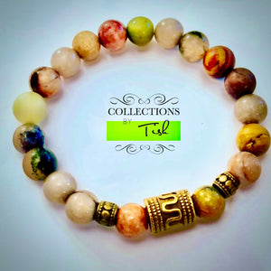 Chinese Jasper Gemstones Bracelet