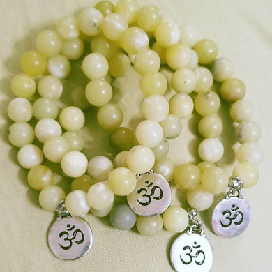 Yellow Olive Jade Round Genuine Gemstones